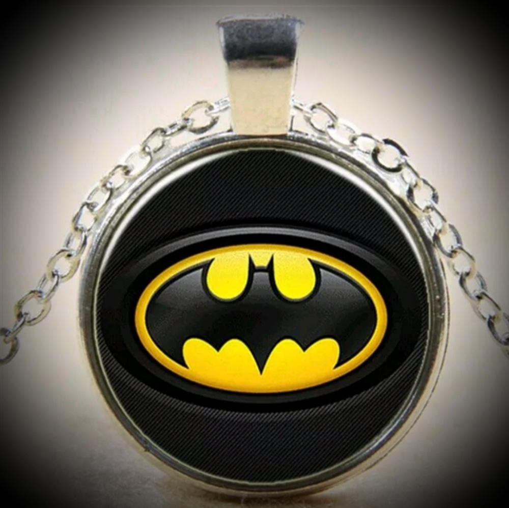 Super Hero Batman Cabochon Pendant Necklace